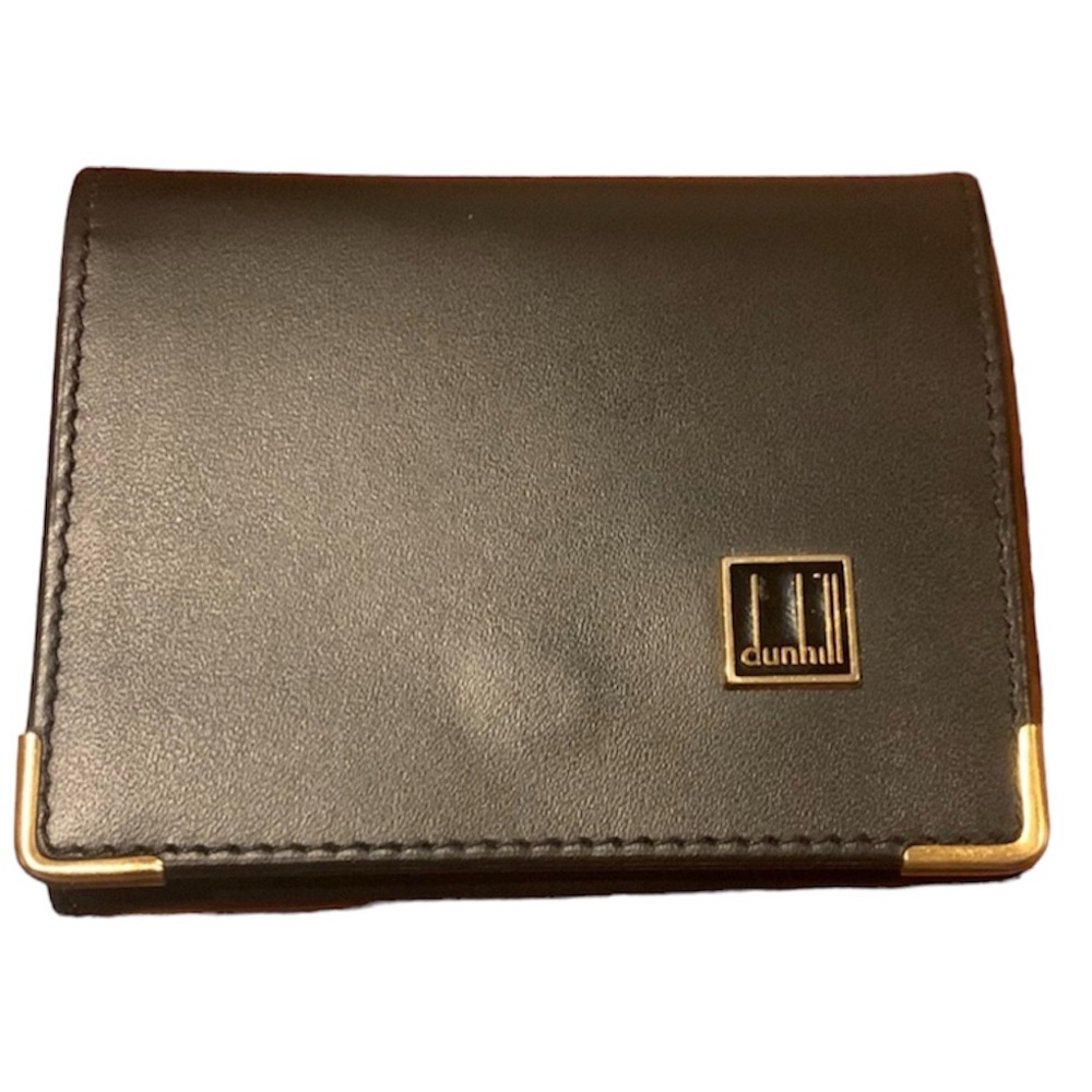 Vintage Dunhill Black Leather Wallet / Card Holder